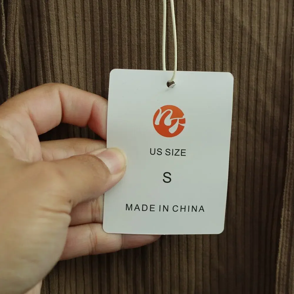 NWT Fashion Womens Slim Fit Cardigan Sweater Button Down Rib Knit Brown Size S - Picture 4 of 6